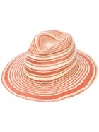 Rag & Bone - Striped Panama Hat - Women - Straw - M/l, Red, Straw