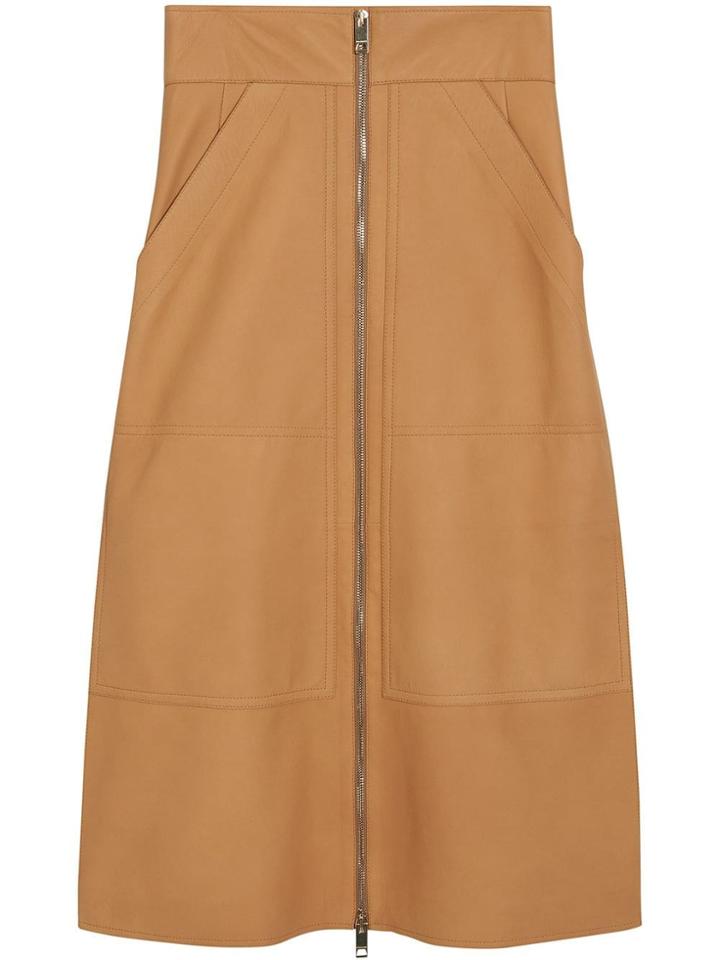 Burberry Lambskin High-waisted Skirt - Neutrals
