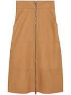 Burberry Lambskin High-waisted Skirt - Neutrals