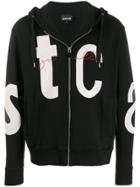 Just Cavalli Zip Front Logo Hoodie - Black