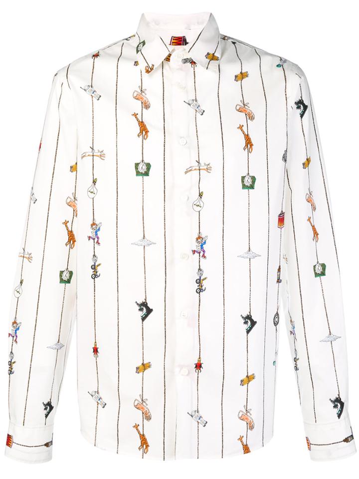 Marni Front Printed Shirt - White