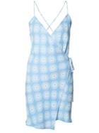 Diane Von Furstenberg - Sleeveless Side Tie Dress - Women - Cotton - 6, Blue, Cotton