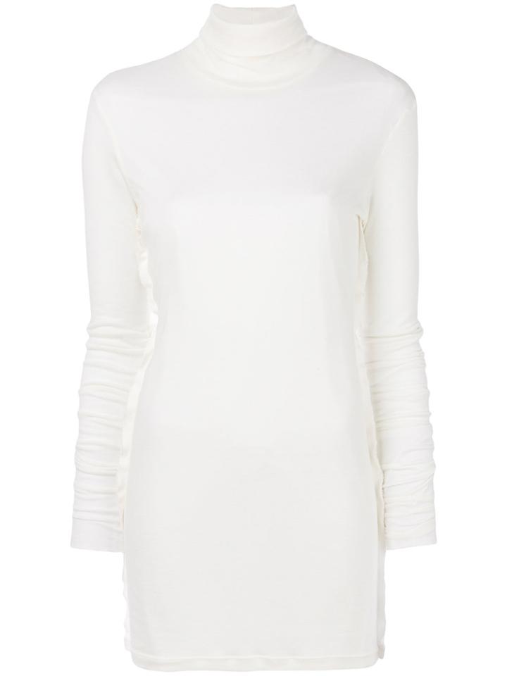 Yang Li Long-line Turtleneck Sweater - White
