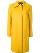 Cédric Charlier Single Breasted Coat, Women's, Size: 38, Yellow/orange, Polyamide/acetate/rayon/wool