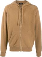 Z Zegna Cashmere Zip-up Hoodie - Brown