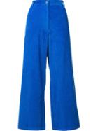 Rachel Comey Flared Cropped Pants, Women's, Size: 4, Blue, Cotton