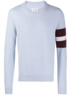Maison Margiela Stripe Detail Jumper - Blue