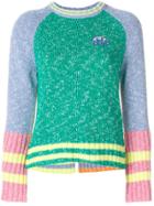 Mira Mikati Colour Block Raglan Sweater - Green