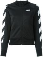 Off-white Striped Sleeved Zipped Sweatshirt