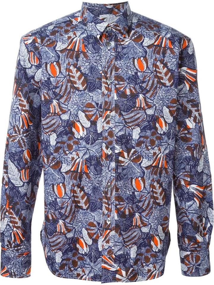 Maison Kitsuné Floral Print Shirt