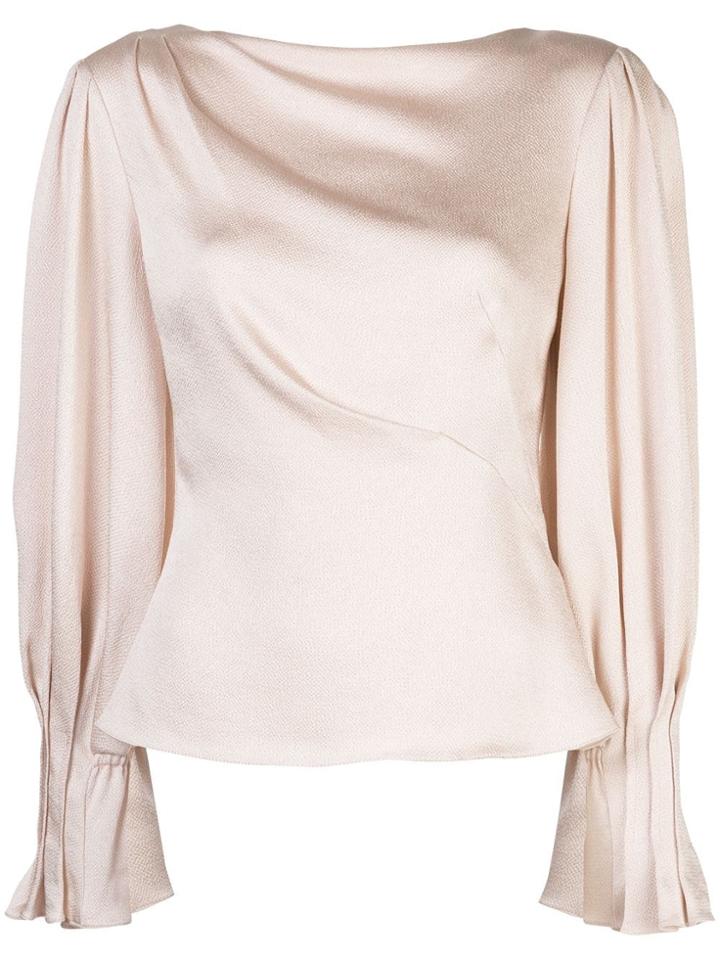 Peter Pilotto Draped Satin Blouse - Neutrals