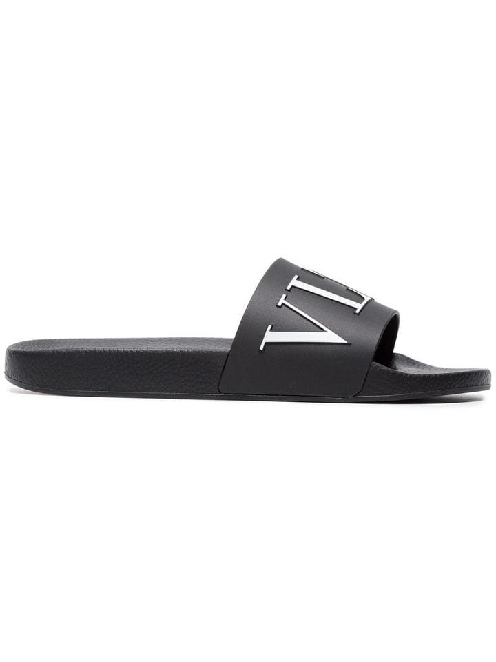 Valentino Valentino Garavani Vltn Logo Slides - Black
