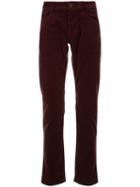 Emporio Armani Relaxed-fit Straight-leg Trousers - Red