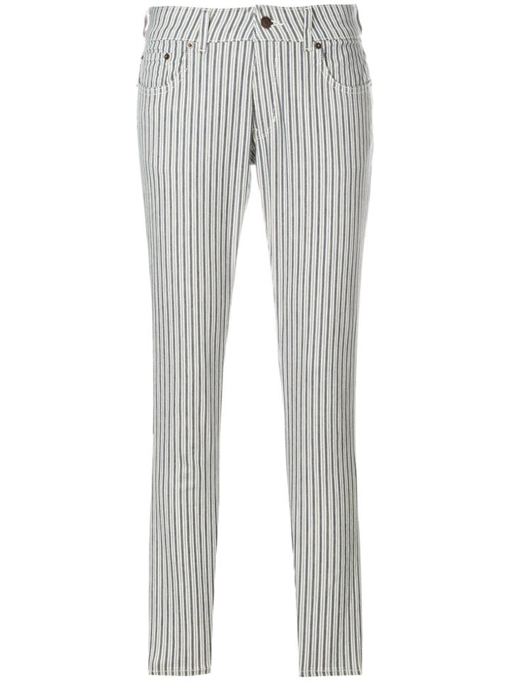 6397 Stripe Skinny Trousers - Blue