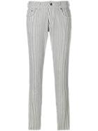 6397 Stripe Skinny Trousers - Blue
