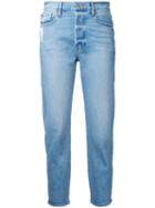 Frame Denim - Straight Cropped Jeans - Women - Cotton/spandex/elastane - 25, Blue, Cotton/spandex/elastane