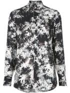 Saint Laurent Palm Tree Print Shirt, Women's, Size: 40, Black, Viscose