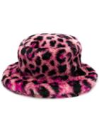 Alberta Ferretti Leopard Print Hat - Pink