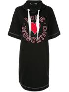 Love Moschino Logo Hooded Dress - Black