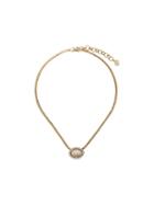 Christian Dior Pre-owned 1970's Oval Pendant Necklace - Gold