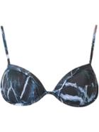 Lygia & Nanny Printed Bikini Top, Women's, Size: 38, Black, Polyamide/spandex/elastane