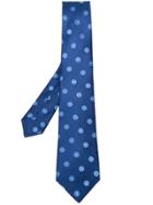 Kiton Floral Patterned Tie - Blue