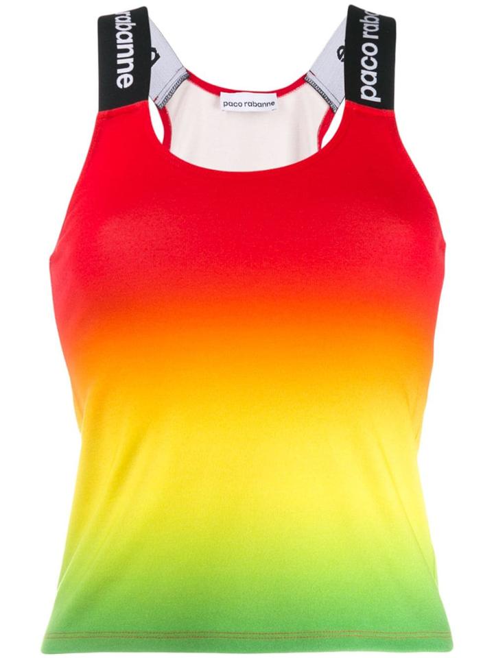 Paco Rabanne Colour Block Vest Top - Red