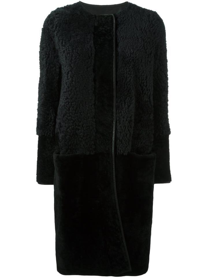 Lanvin Paneled Zipped Coat - Black
