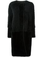 Lanvin Paneled Zipped Coat - Black