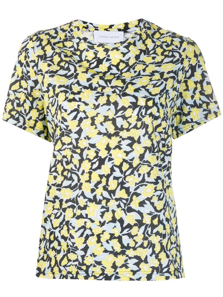 Christian Wijnants Leaf Print T-shirt - Black