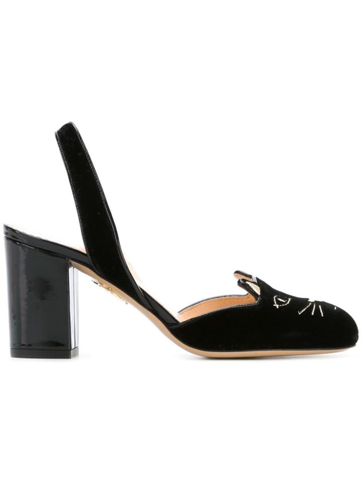 Charlotte Olympia 'kitty' Sling Back Pumps - Black