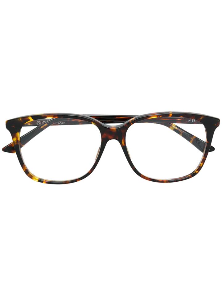 Dior Eyewear Montaigne 55 Glasses - Brown