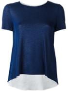 Dondup Flared T-shirt, Women's, Size: Large, Blue, Viscose/nylon