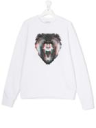 Marcelo Burlon County Of Milan Kids Monkey 3d Print Sweatshirt - White