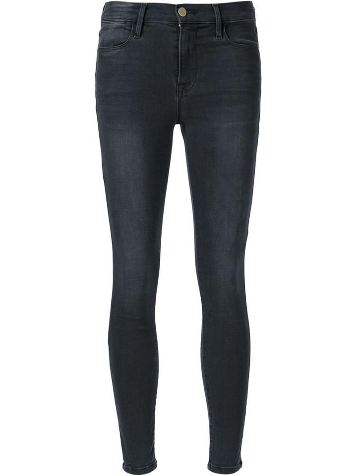Frame Denim 'le High Skinny' Jeans, Women's, Size: 24, Black, Cotton/polyester/spandex/elastane
