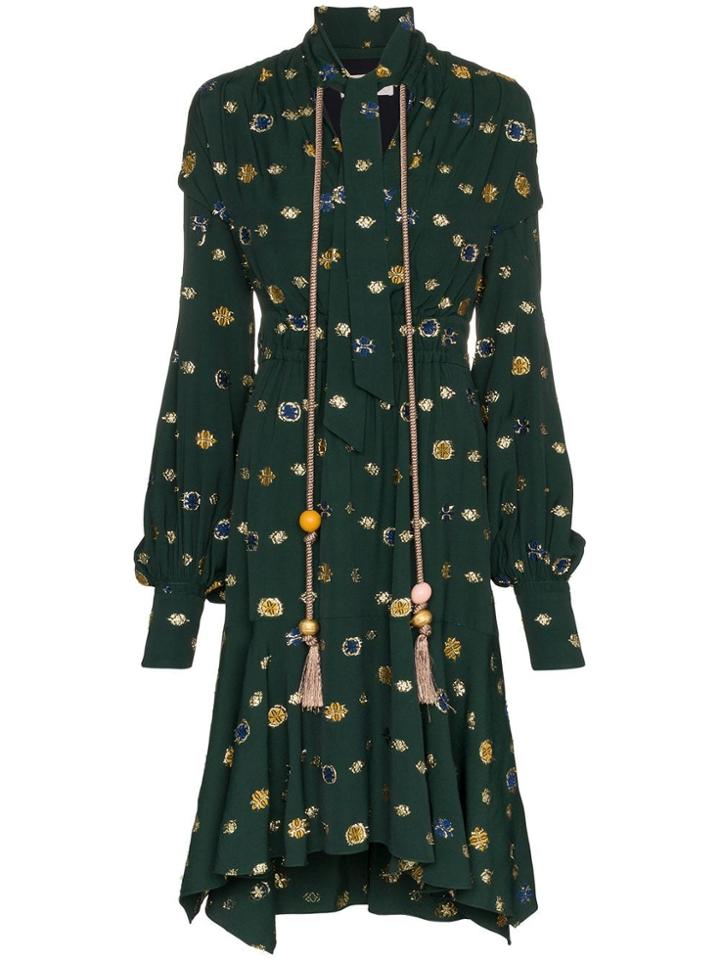 Peter Pilotto Ppill Fil Cpe Drs Tie Nk Ls - Green