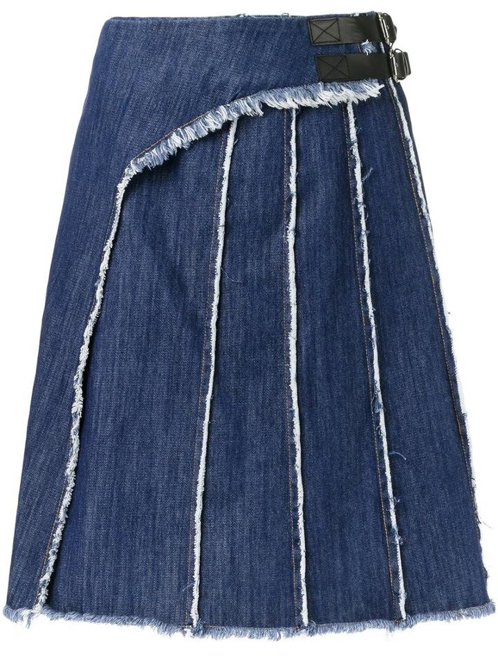Uma Raquel Davidowicz - Midi Skirt - Women - Cotton - 38, Blue, Cotton