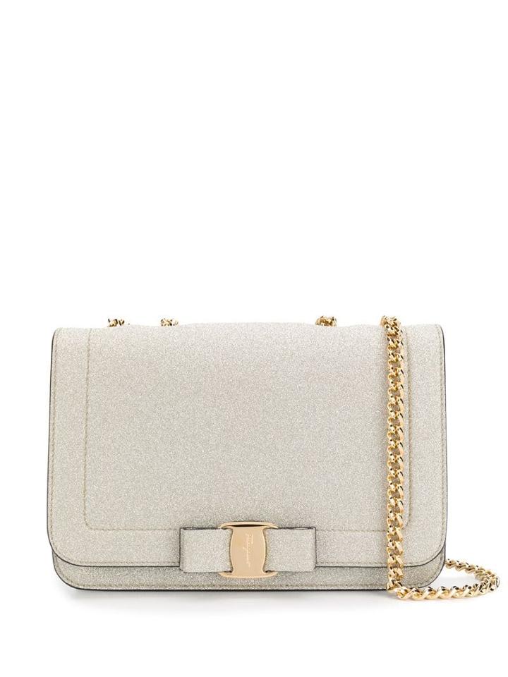 Salvatore Ferragamo Vara Bow Flap Shoulder Bag - Gold