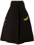 Natasha Zinko Beaded Oversized Full Skirt, Women's, Size: 34, Black, Polyester/wool