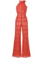 Daizy Shely Broderie Anglaise Jumpsuit - Yellow & Orange