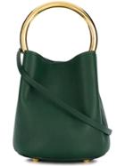Marni Metallic Handle Tote Bag - Green