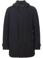 Herno Hooded Coat, Men's, Size: 48, Black, Polyester/polytetrafluoroethylene (ptfe)/polyamide/nylon