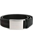 Burberry Checked Belt, Men's, Size: 100, Black, Polyamide/calf Leather