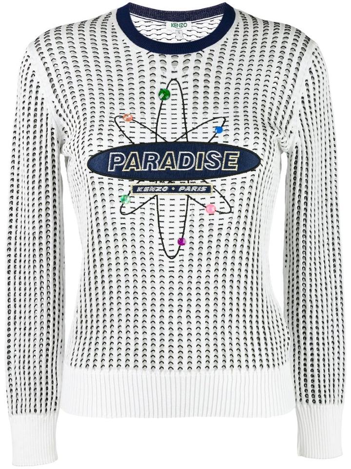 Kenzo Nasa Pointelle Jumper, Women's, Size: Small, Black, Viscose/polyester/cotton