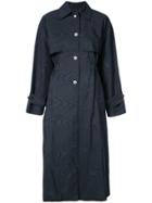 Adam Lippes Button-embellished Trench Coat - Blue