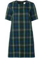 Msgm Checked Print Dress - Green