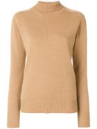 Victoria Beckham High Neck Jumper - Brown