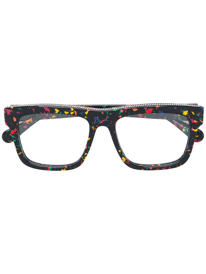 Stella Mccartney Fantasy Chain Frame Glasses, Black, Acetate/metal