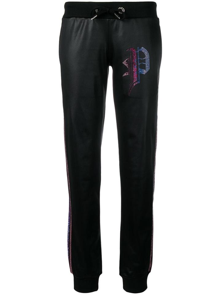 Philipp Plein P Embellished Track Pants - Black