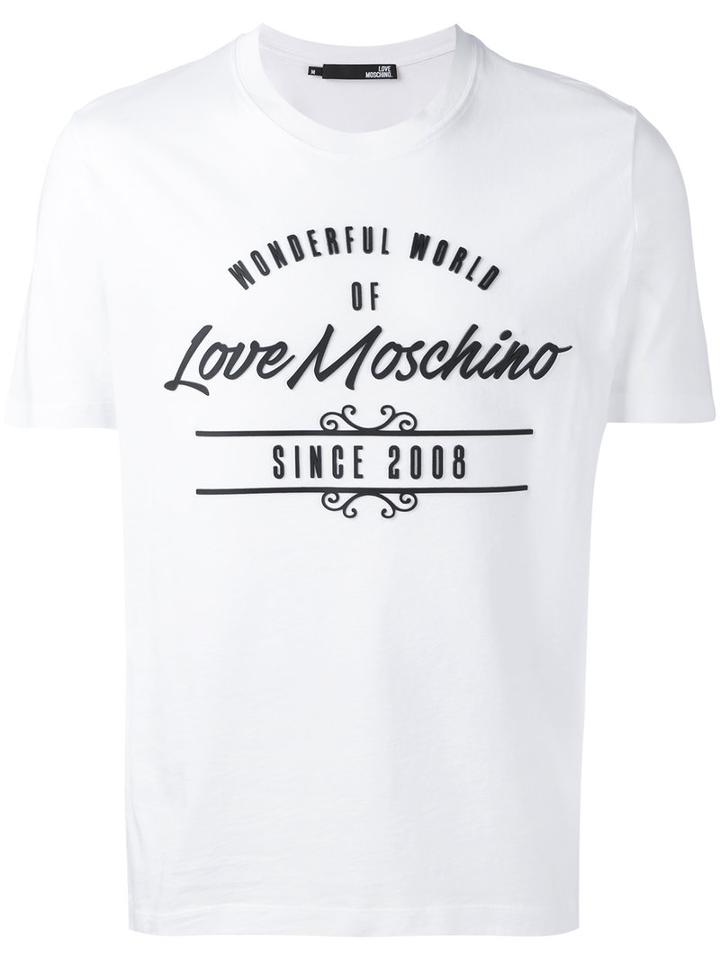 Love Moschino - Logo Print T-shirt - Men - Cotton - L, White, Cotton